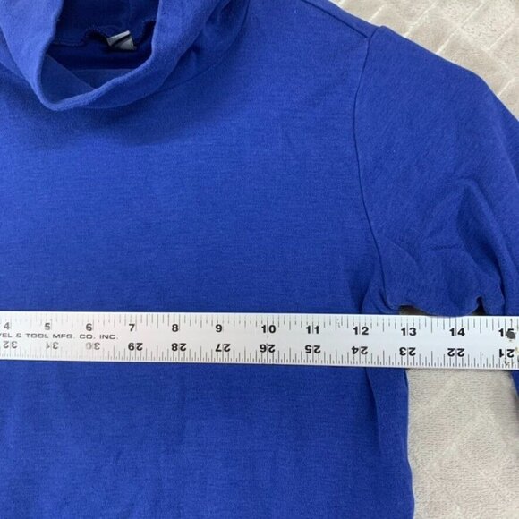 UNIQLO Kids 9/10 T Shirt Blue Long Sleeve Turtle Neck Fitted Base Layer - Picture 8 of 16